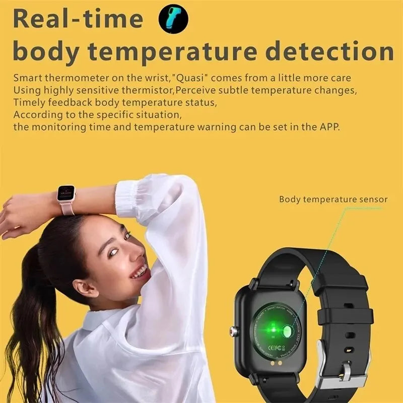LIGE 2024 New Smart Watch Ladies Full Touch Screen Sports Fitness Watch IP67 Waterproof Bluetooth For Android IOS Smartwatch Men