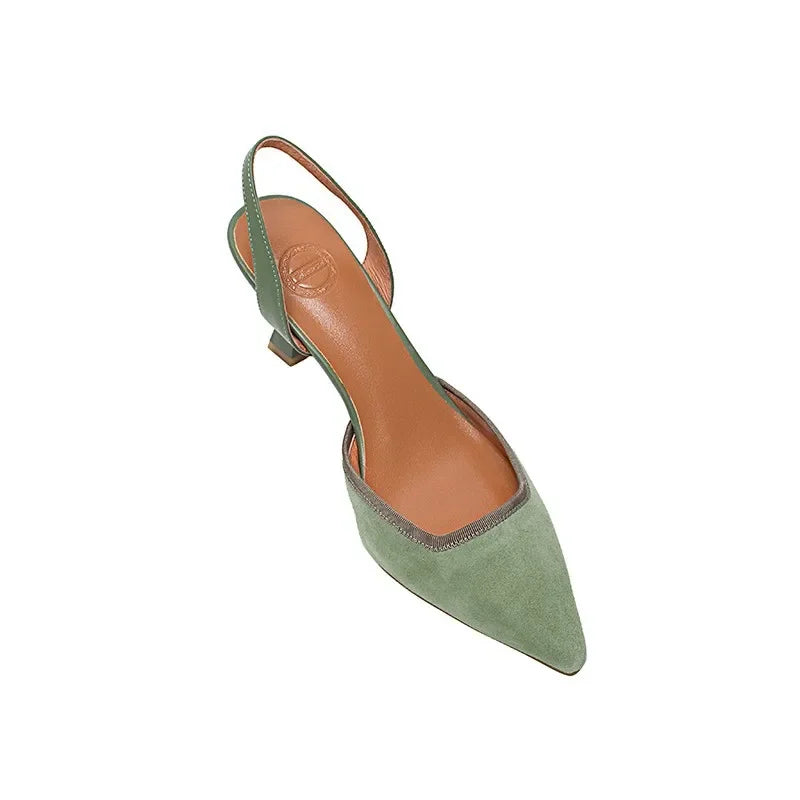 Pointed Toe Sexy High Heels Women New Sandals Summer Shoes 2023 Designer Party Shoes Dress Pumps Slingback Slippers Stilettos