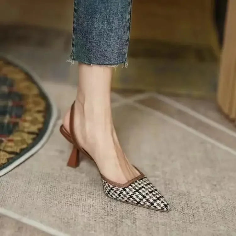 Pointed Toe Sexy High Heels Women New Sandals Summer Shoes 2023 Designer Party Shoes Dress Pumps Slingback Slippers Stilettos
