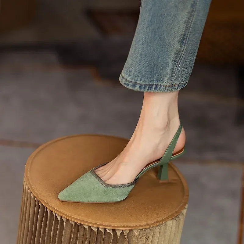 Pointed Toe Sexy High Heels Women New Sandals Summer Shoes 2023 Designer Party Shoes Dress Pumps Slingback Slippers Stilettos